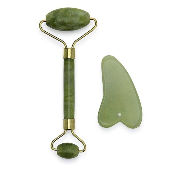 ماساژور صورت جید و سنگ گواشا Jade Roller & Gua sha