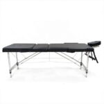 portable massage bed aluminium black