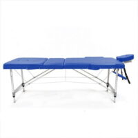 portable massage bed aluminium blue