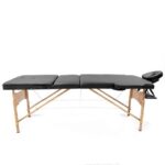 portable massage bed wooden black