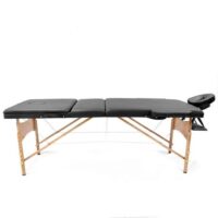 portable massage bed wooden black