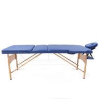 portable massage bed wooden blue